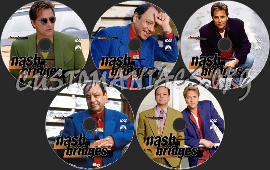 Nash Bridges : The Second Season dvd label