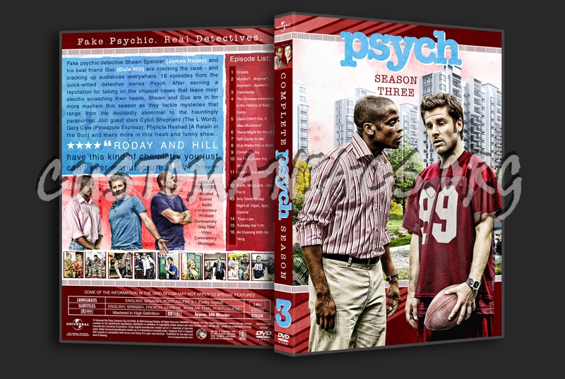 Psych Season 3 dvd cover