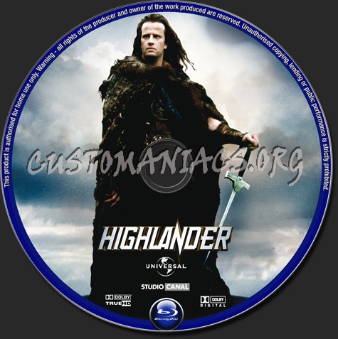 Highlander blu-ray label