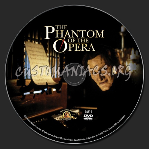 The Phantom of the Opera (89) dvd label