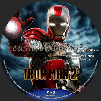 Iron Man 2 blu-ray label