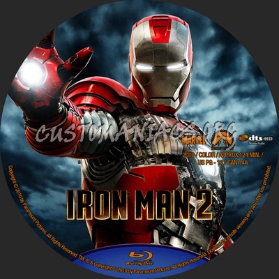 Iron Man 2 blu-ray label