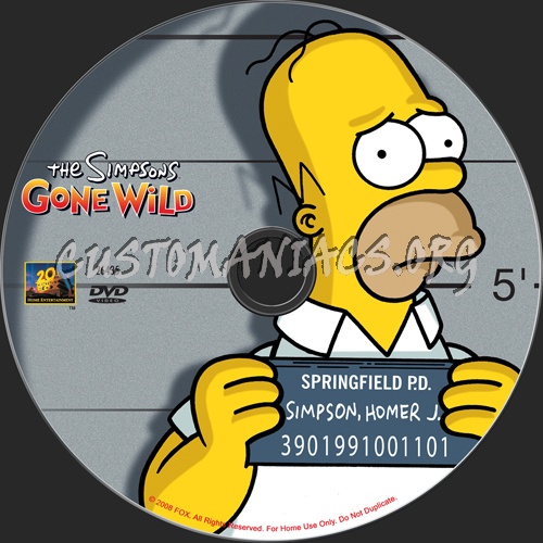 The Simpsons Gone Wild dvd label