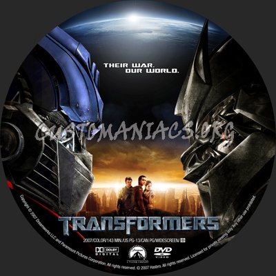 Transformers dvd label