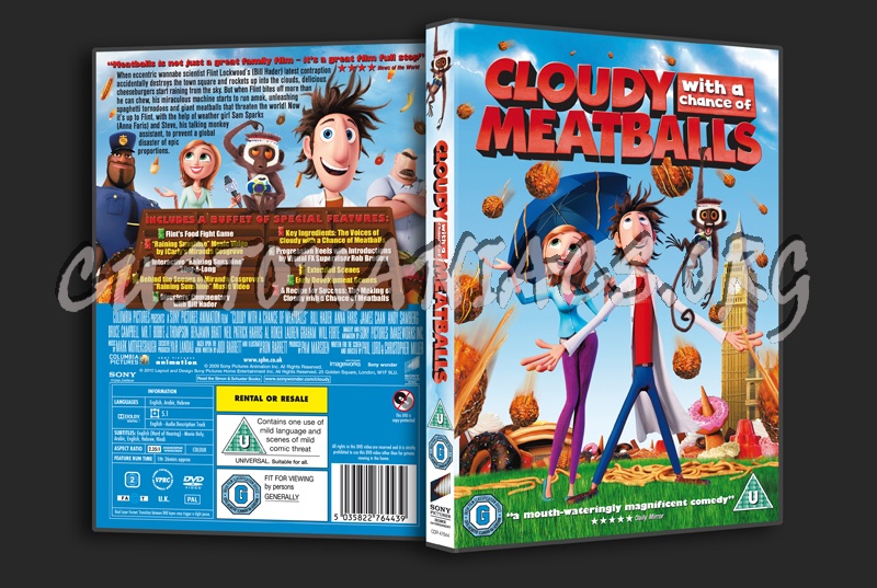 Cloudy With a Chance of Meatballs dvd cover