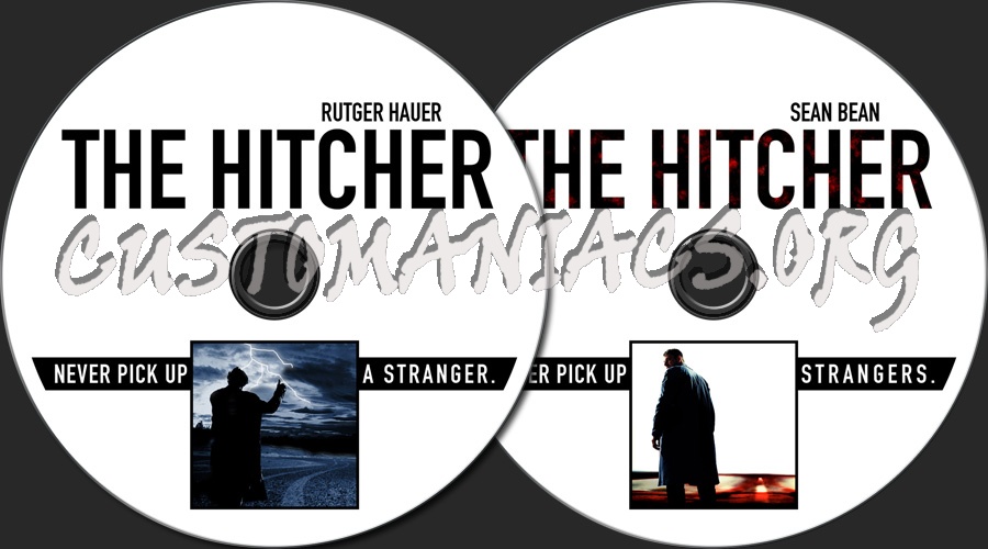 The Hitcher 1986 & 2007 dvd label