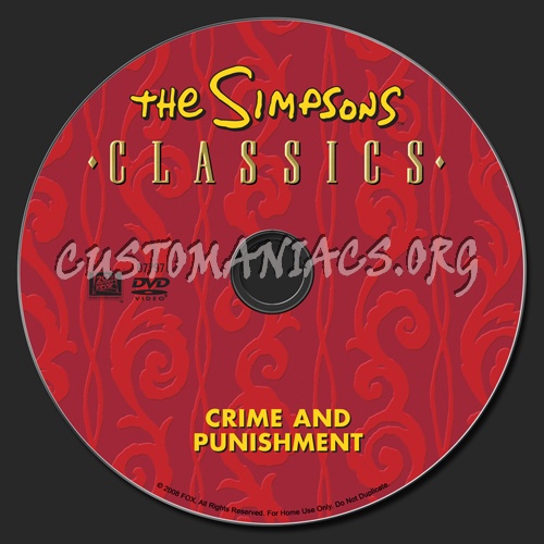 The Simpsons: Crime and Punishment dvd label