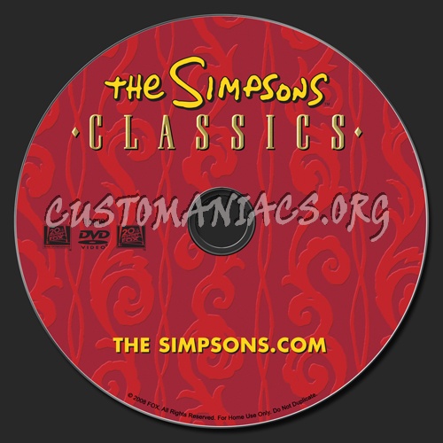 The Simpsons.Com dvd label