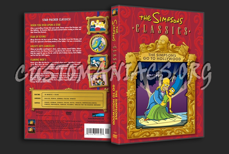 The Simpsons go to Hollywood dvd cover