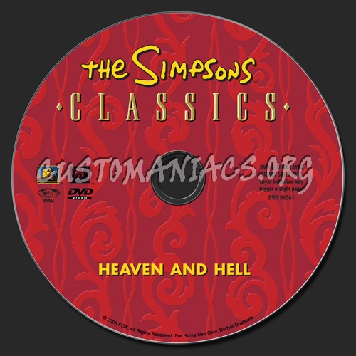 The Simpsons: Heaven and Hell dvd label