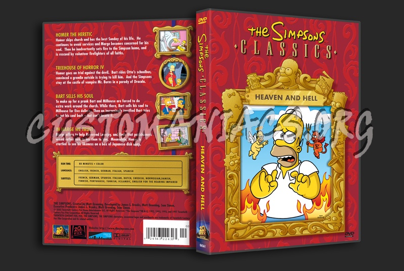 The Simpsons: Heaven and Hell dvd cover