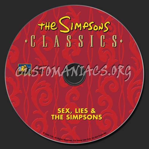 The Simpsons: Sex, Lies & The Simpsons dvd label