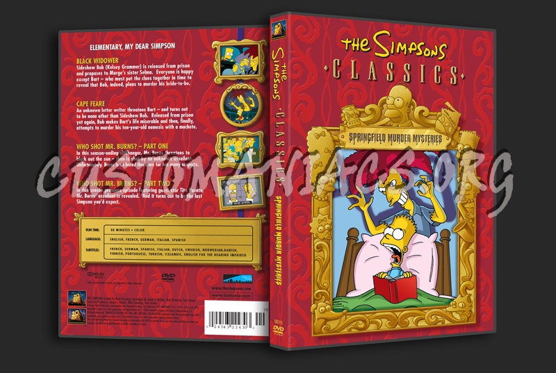 The Simpsons: Springfield Murder Mysteries dvd cover