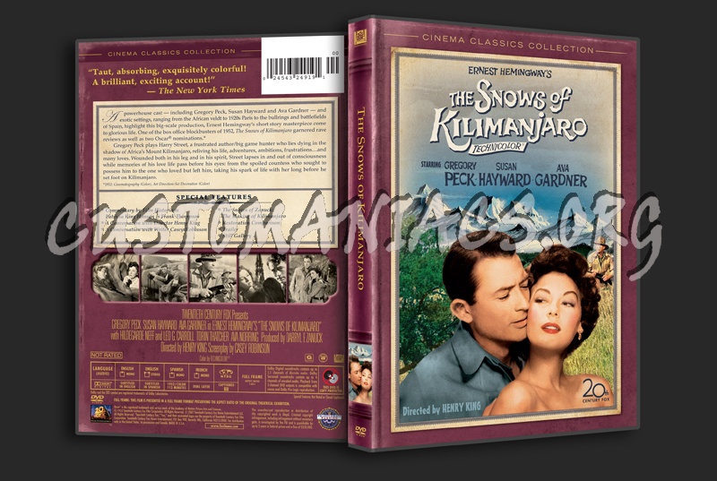 The Snows of Kilimanjaro dvd cover