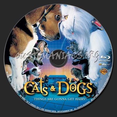 Cats and Dogs blu-ray label