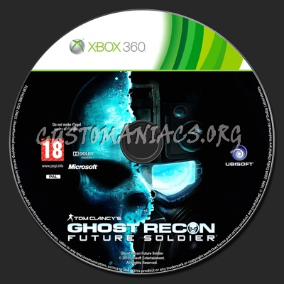 Tom Clancy's Ghost Recon Future Soldier dvd label