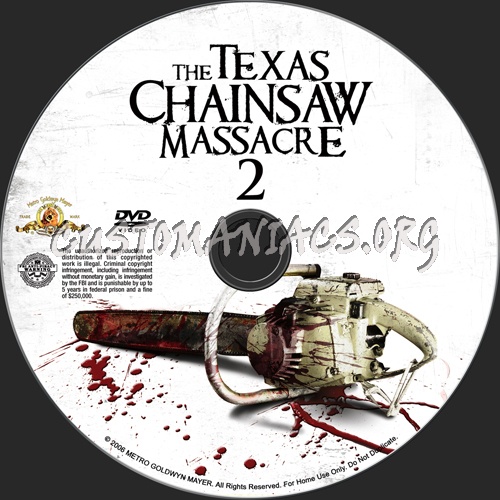 The Texas Chainsaw Massacre 2 dvd label