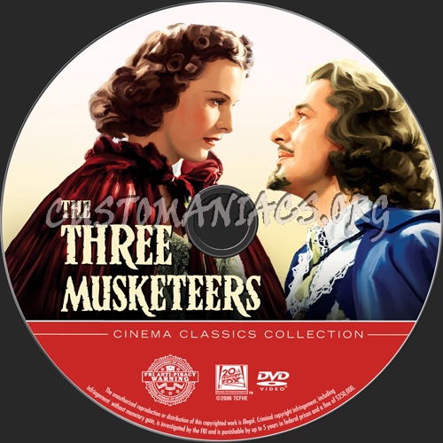 The Three Musketeers dvd label