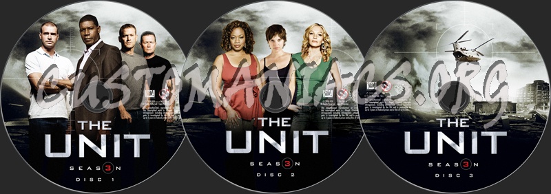 The Unit Season 3 dvd label