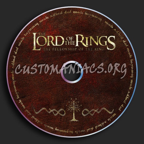 LOTR : The Fellowship of the Ring dvd label