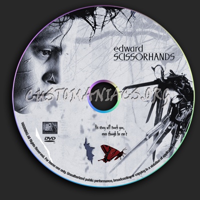 Edward Scissorhands dvd label