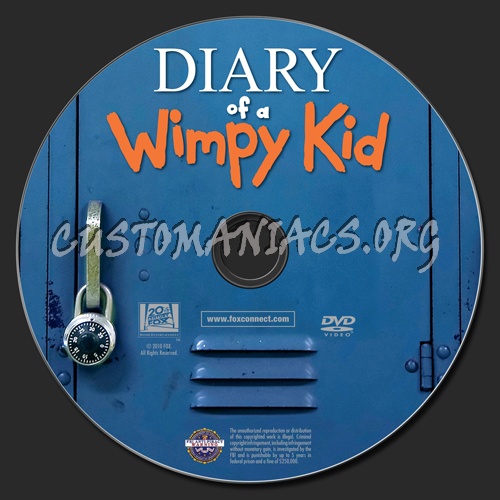 Diary Of A Wimpy Kid dvd label