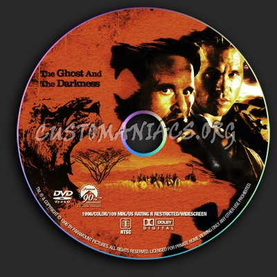 The Ghost and the Darkness dvd label