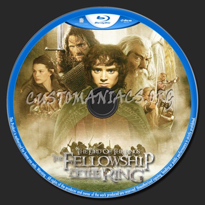 The Lord Of The Rings  The Fellowship Of The Ring blu-ray label