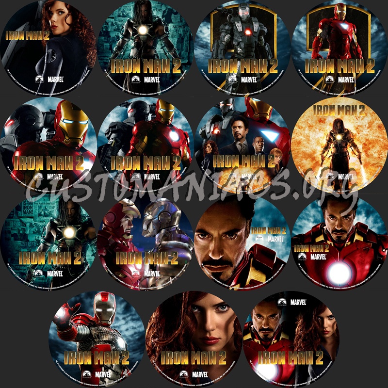 Iron Man 2 dvd label