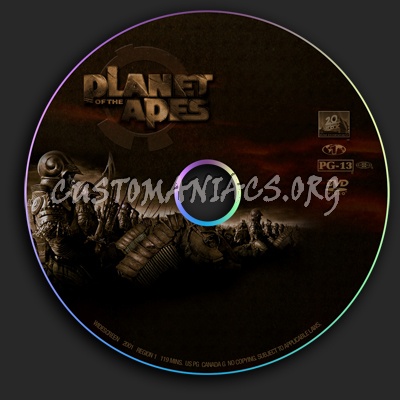 Planet of the Apes dvd label