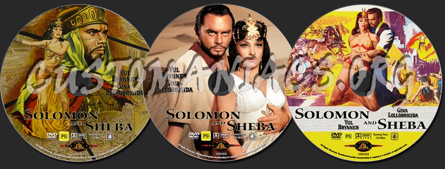 Solomon and Sheba dvd label