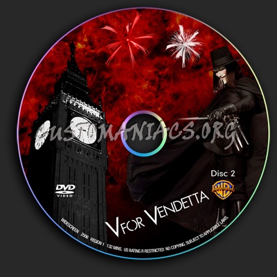 V for Vendetta dvd label