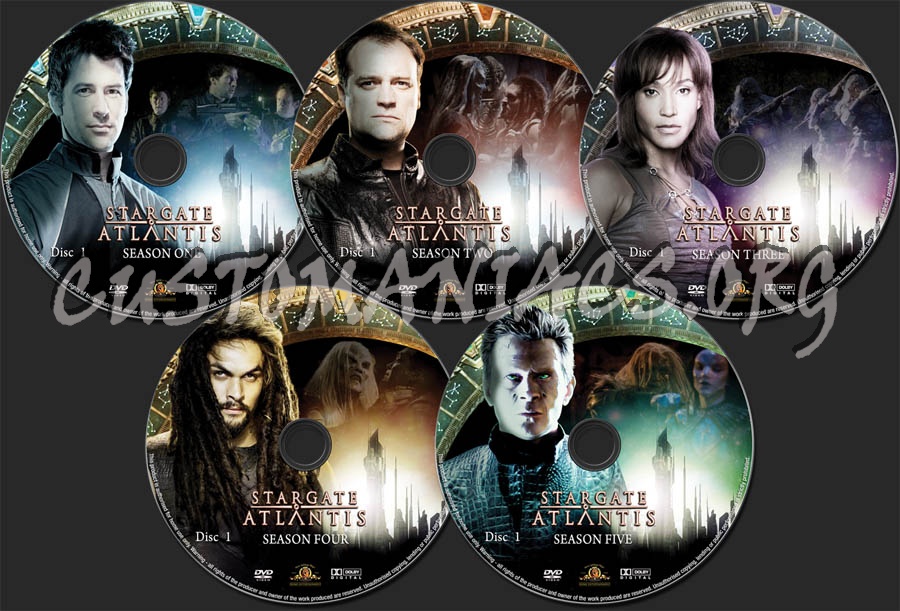 Stargate Atlantis Seasons 1-5 dvd label