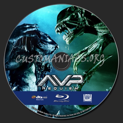 Aliens vs. Predator: Requiem blu-ray label