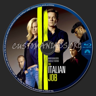 The Italian Job blu-ray label