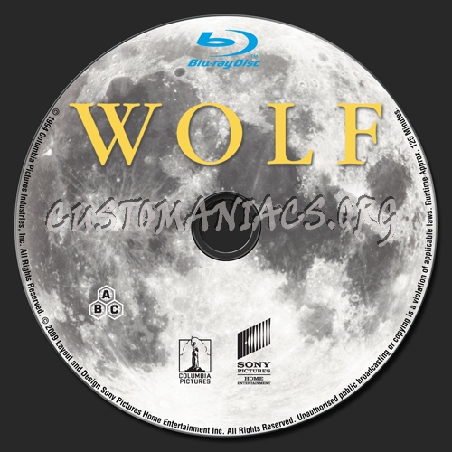 Wolf blu-ray label