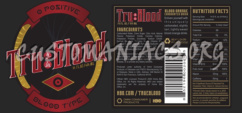 Tru Blood Labels 