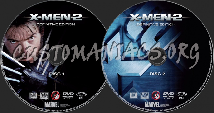 X-Men 2 dvd label