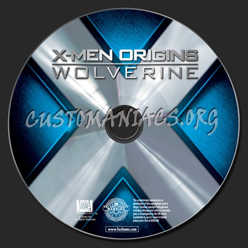 X-Men Origins Wolverine dvd label