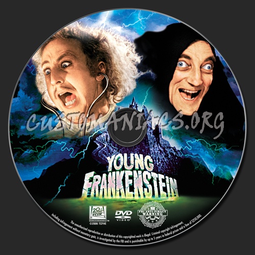 Young Frankenstein dvd label