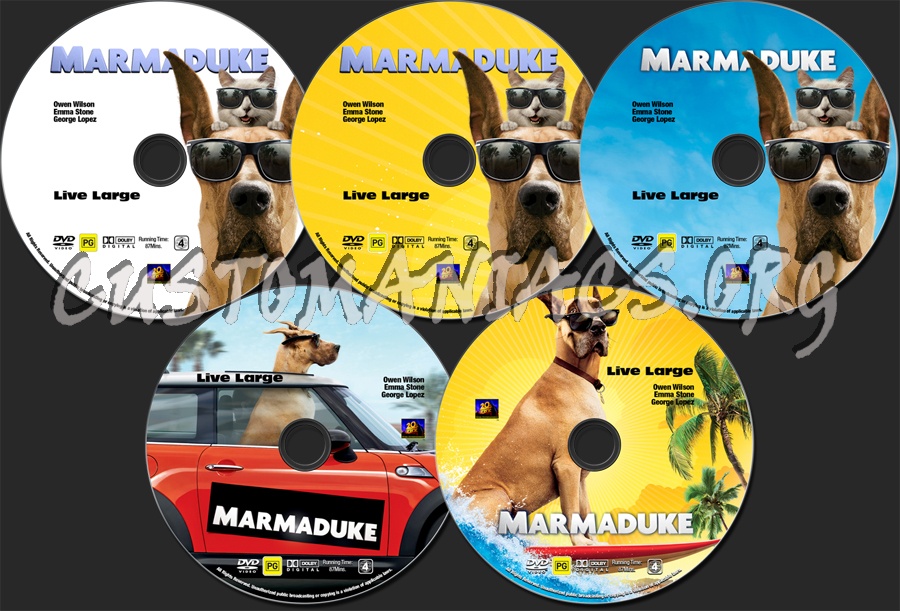 Marmaduke dvd label