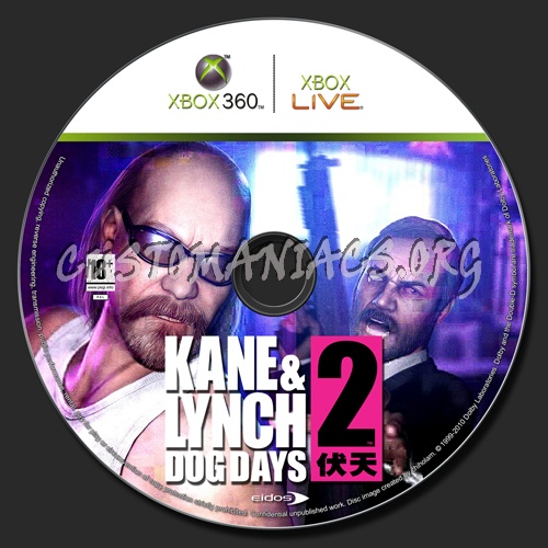 Kane & Lynch 2: Dog Days dvd label