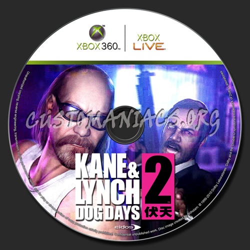 Kane & Lynch 2: Dog Days dvd label