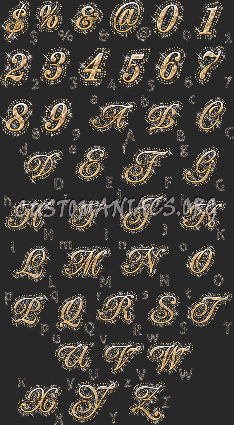 Gold Alphabet 