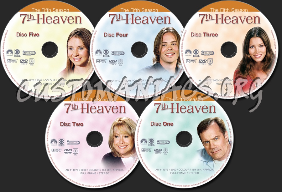 7th Heaven Season 5 dvd label