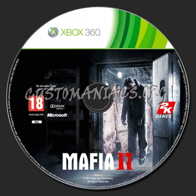 Mafia II dvd label