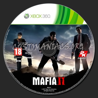 Mafia II dvd label