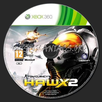 Tom Clancy's HAWX 2 dvd label