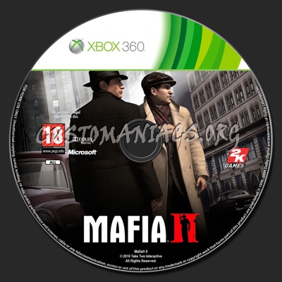 Mafia II dvd label