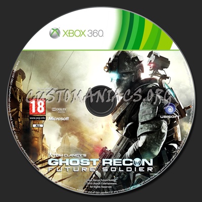 Tom Clancy's Ghost Recon Future Soldier dvd label